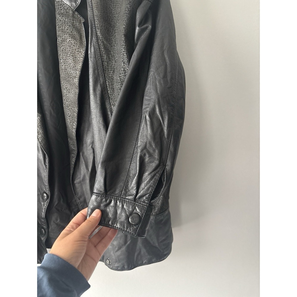 Vintage Wilson's Suede & Leather Oversized Biker Bomber Jacket‎ 80s/90s Sz Large - Picture 13 of 14